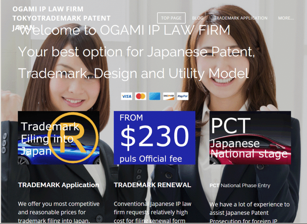 Welcome to OGAMI IP LAW FIRM, please access our English home pages.